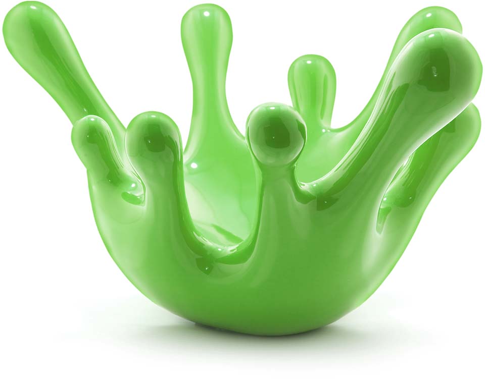 Rote Blutstropfen. Keramikskulptur. Isoliert auf weißem Hintergrund.